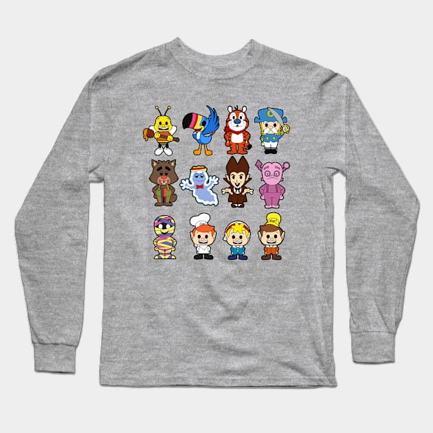 Cereal Mascot Long Sleeve T-Shirt by nataliawinyoto